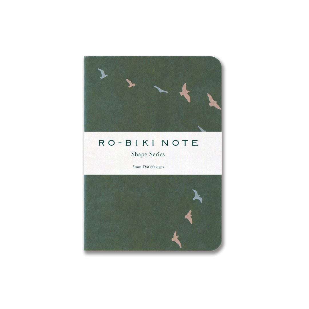RO-BIKI NOTE SHAPE SERIES Flying Birds - 笔记本/手帐 - 纸 绿色