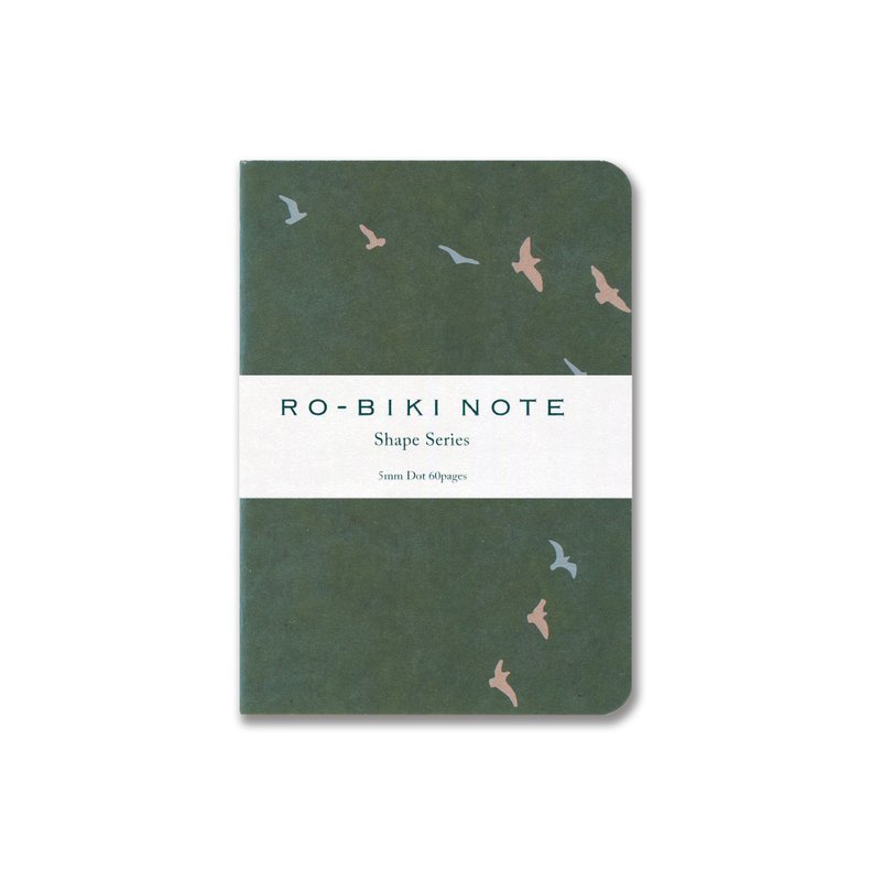 RO-BIKI NOTE SHAPE SERIES Flying Birds - 笔记本/手帐 - 纸 绿色