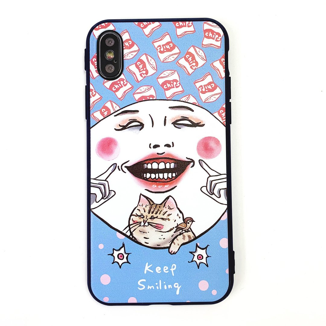 郝微笑 - iPhone 手机壳 (全软壳) - 手机壳/手机套 - 塑料 蓝色