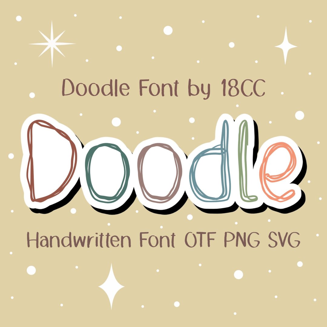 涂鸦 OTF PNG SVG - 字体设计 - 其他材质 