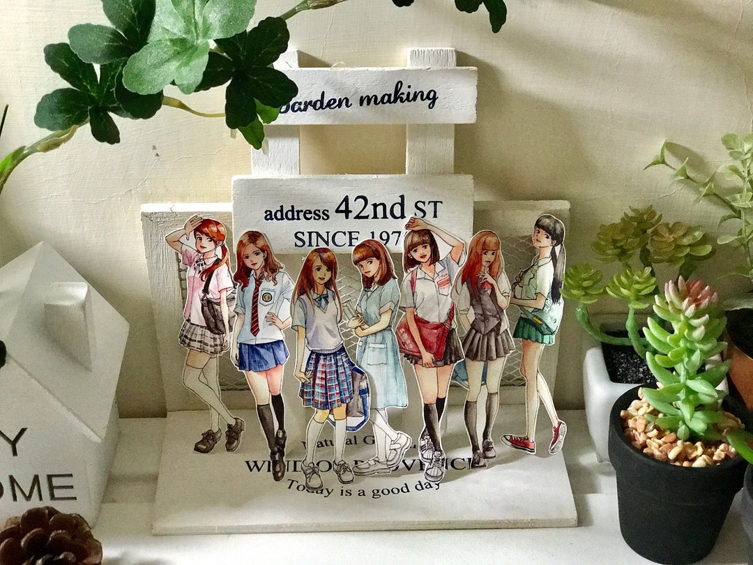 -The student-制服女孩贴纸7入 - 贴纸 - 纸 