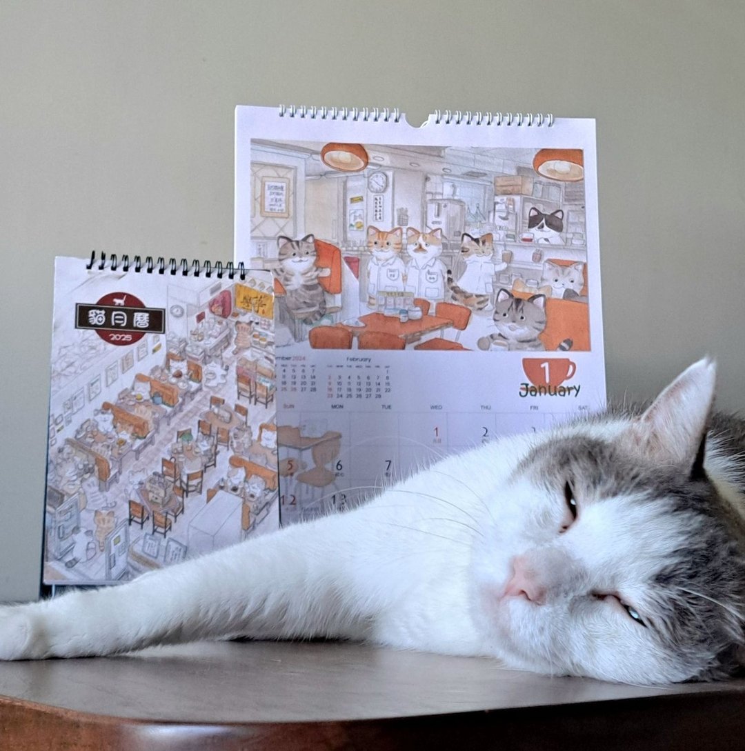 2025Calendar - 猫桌历 - 年历/台历 - 纸 