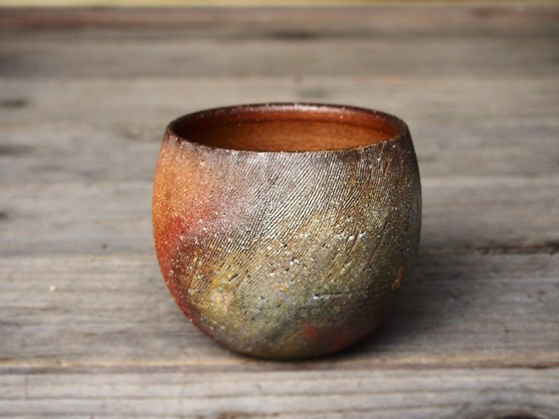 Bizen free cup (large) _ f 2 - 009 - 茶具/茶杯 - 陶 咖啡色