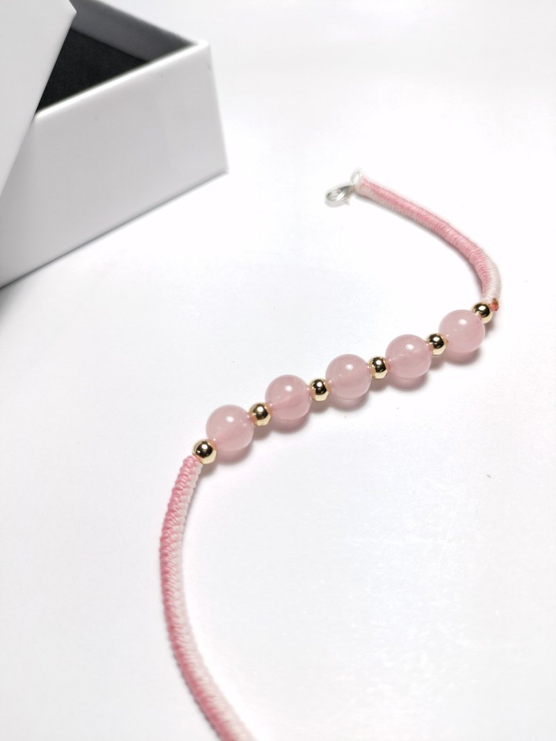 果冻粉水晶手串 桃花降临 - 手链/手环 - 水晶 