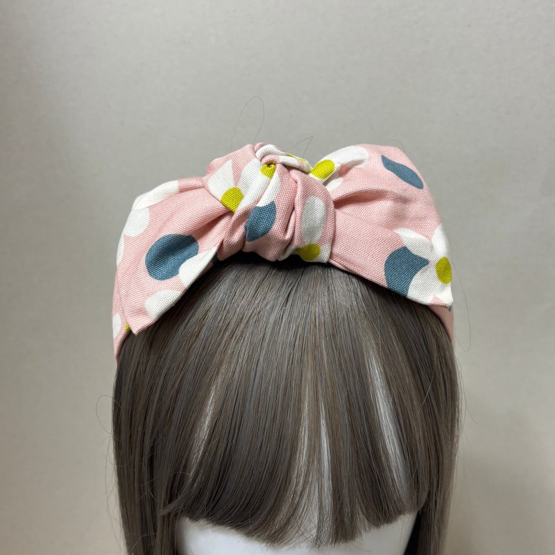可爱花朵 | 蝴蝶结发箍 - 发饰 - 棉．麻 多色