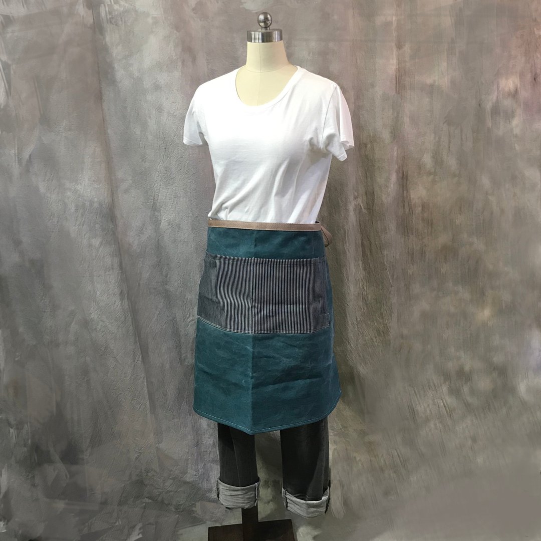 Sienna短版职人工作服半身围裙 - 围裙 - 棉 蓝色