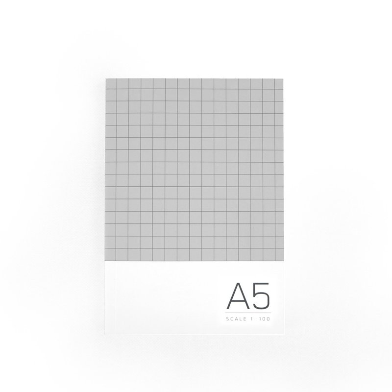 HAH Sketch book A5 - MARBLE GRAY / Line - 笔记本/手帐 - 纸 灰色