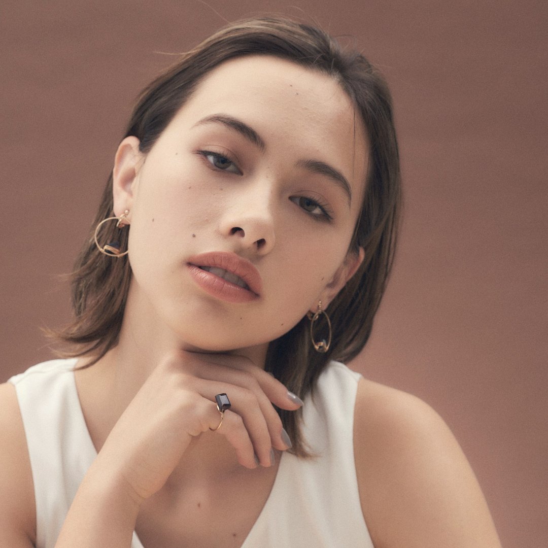 Goody Bag - 14kgf AAA Garnet wrapped ring + pierced earring or earring - 耳环/耳夹 - 宝石 红色