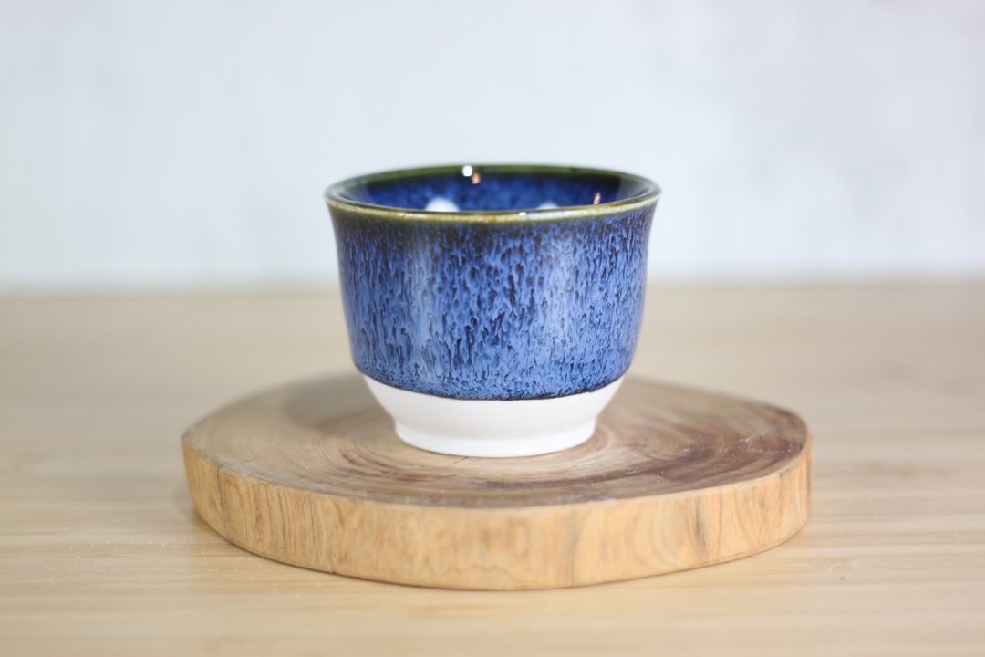 【沐春生活】70ml 湛海 天目釉 日式手工小茶杯 名家叶敏祥作 - 茶具/茶杯 - 瓷 