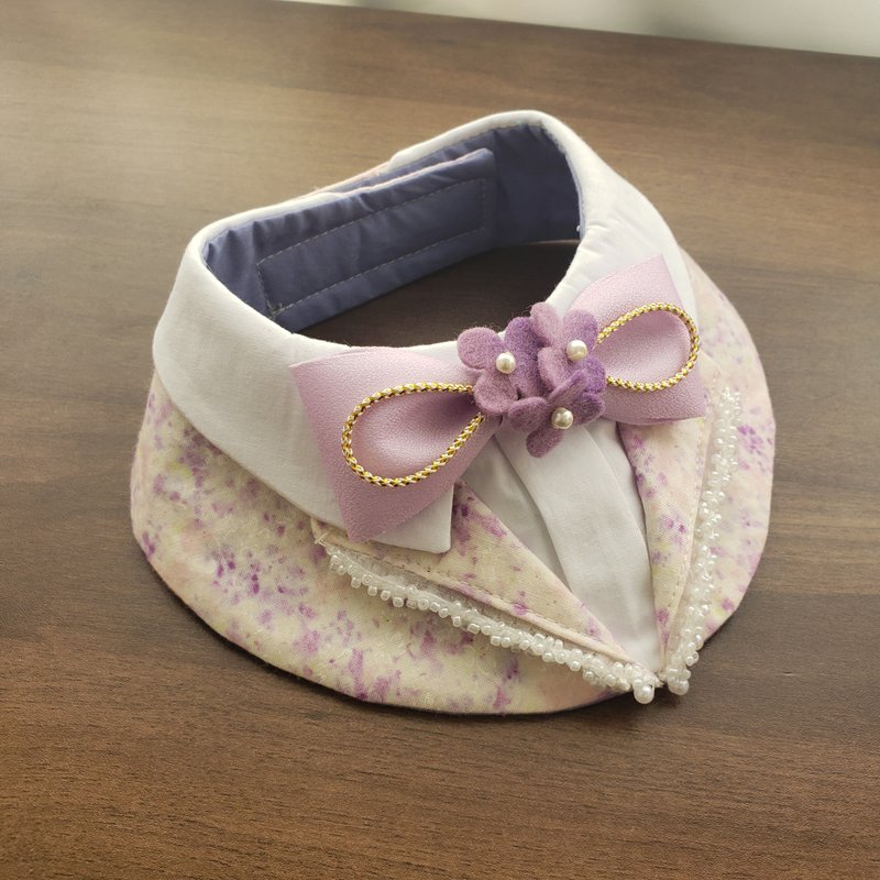 春日男孩西装款围巾 紫色 - 项圈/牵绳 - 棉．麻 