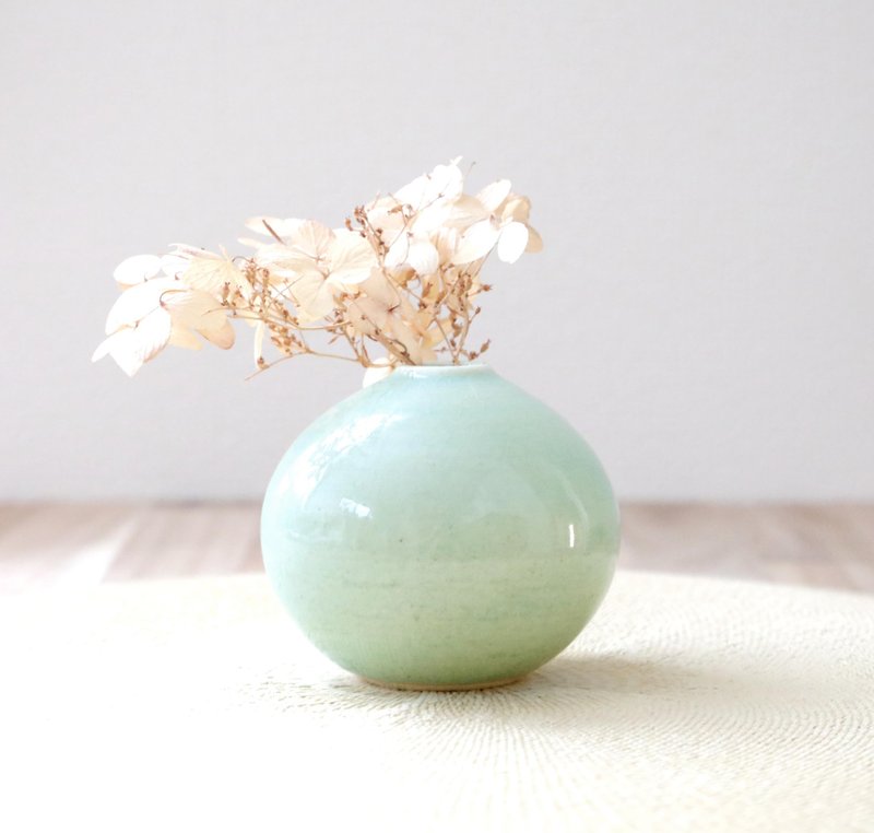 圆嘟嘟的 淡水蓝 单枝花瓶 - 花瓶/陶器 - 陶 蓝色