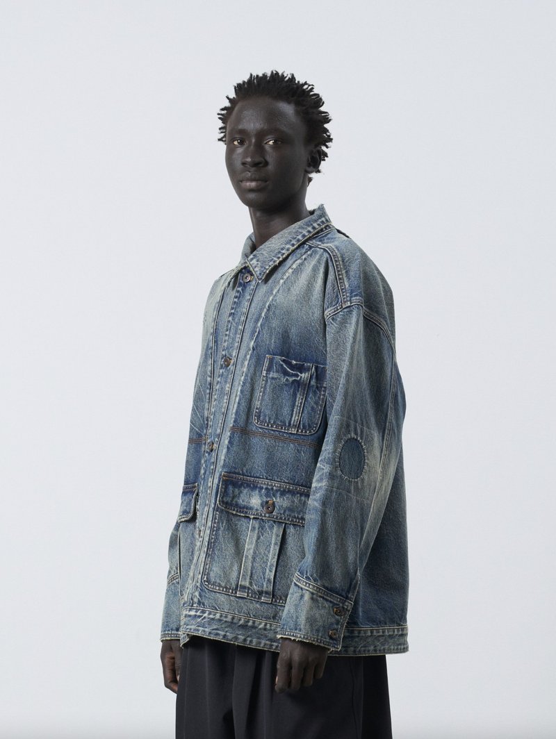 赤鞣 / 重水洗牛仔谷仓外套 - 男装外套 - 其他材质 蓝色