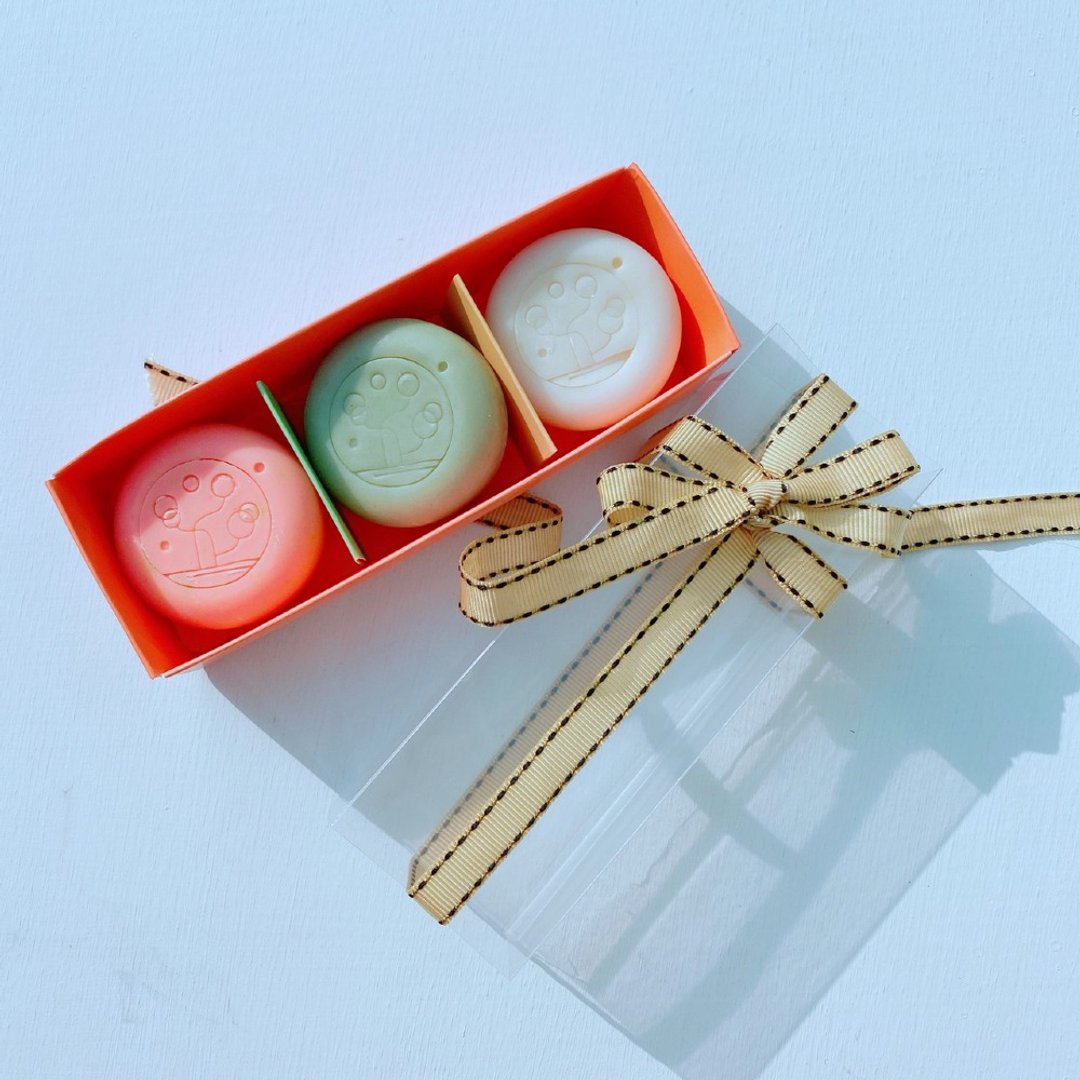 【掌心手工皂】小皂礼盒 | 3入一组Travel Soap - 肥皂/手工皂 - 其他材质 白色
