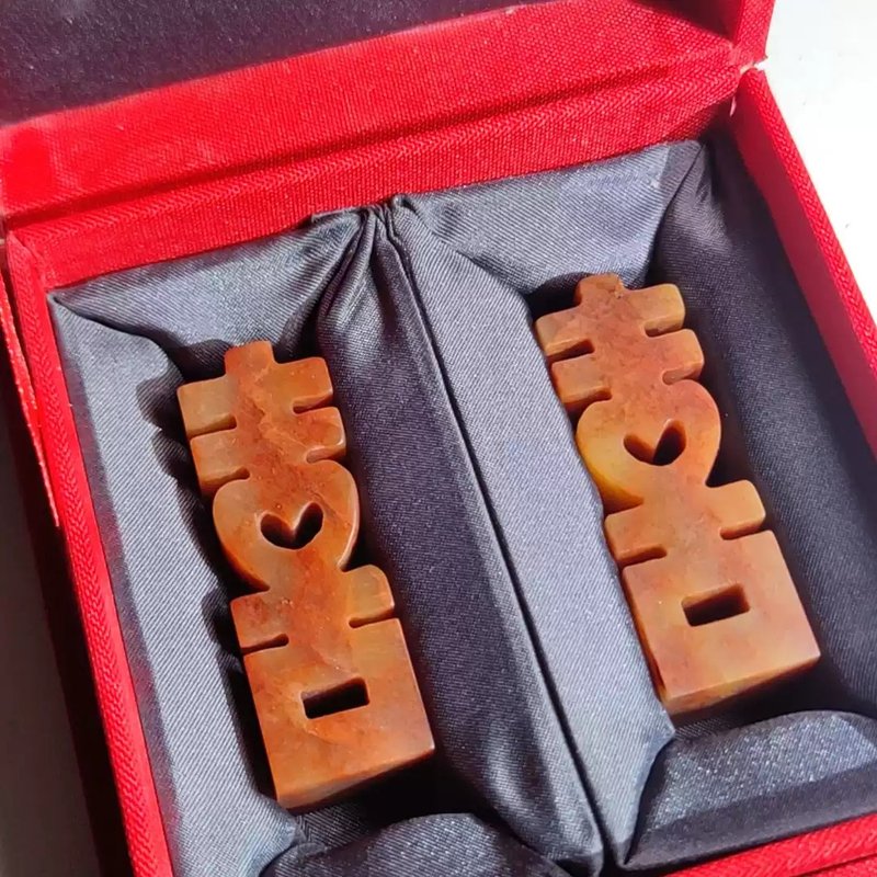 多款对章结婚情侣姓名印章手工客制头像图案印鉴礼品 - 印章/印台 - 石头 多色