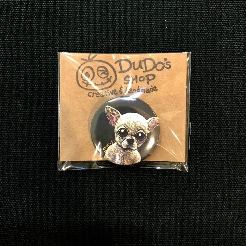 手绘插画小胸章小徽章别针 | 吉娃娃--B - 徽章/别针 - 其他金属 