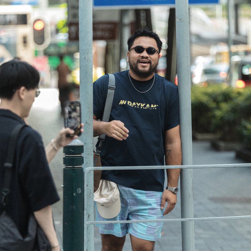 联名恶搞LOGO裂纹印花 索罗娜凉感宽松T恤 - 中性连帽卫衣/T 恤 - 其他材质 蓝色