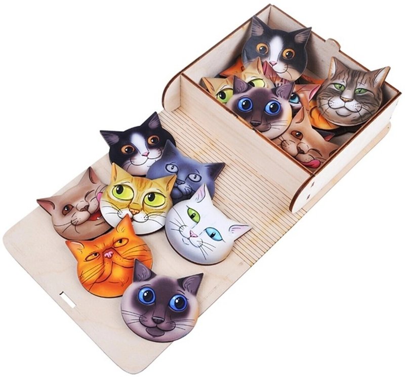 记忆游戏 - 可爱猫咪 - 桌游/玩具 - 木头 多色