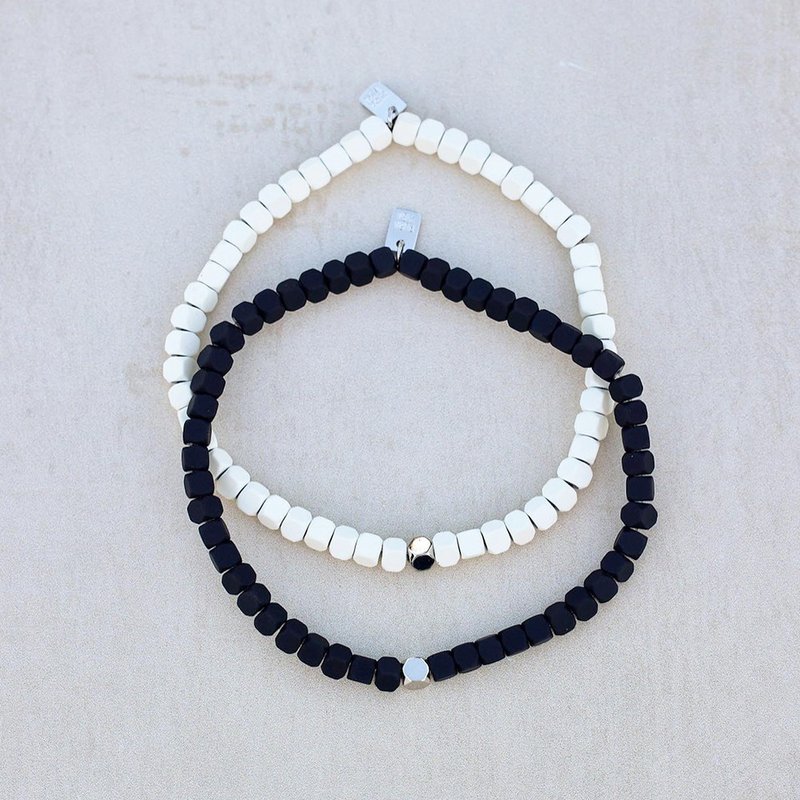 Pura Vida 美国手工 男士赤铁伸缩手链 (3色可选) - 手链/手环 - 其他材质 白色