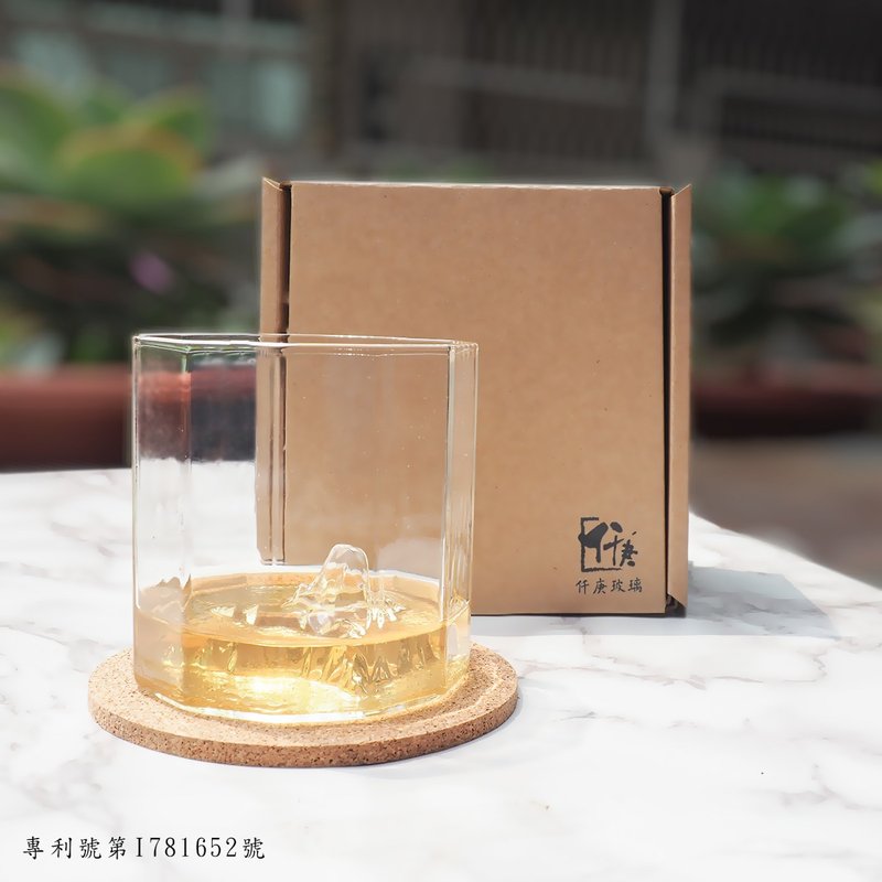 【爱台湾】原创手工吹制 玉山杯/威士忌杯/茶杯/冰山杯 附杯 - 玻璃杯 - 玻璃 透明