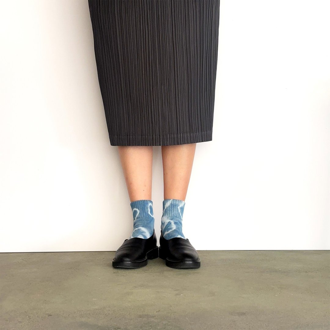 日本制造 靛蓝染色 JAPANBLUE INDIGO DYED SOCKS Tabi #4 - 袜子 - 棉．麻 