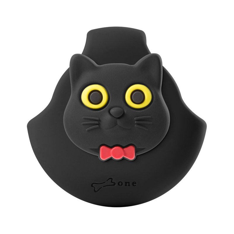 Bone 蹦克 / Cord Pocket 收线扣 - 喵喵猫 - 卷线器/电线收纳 - 硅胶 黑色