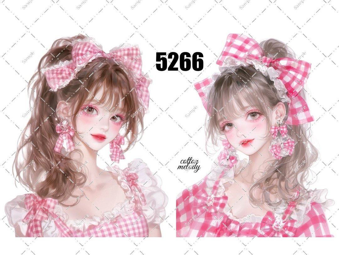 原创贴纸 no.5266 人物贴纸 原创贴纸 订制人物贴纸 装饰贴纸 cotton melody - 贴纸 - 纸 