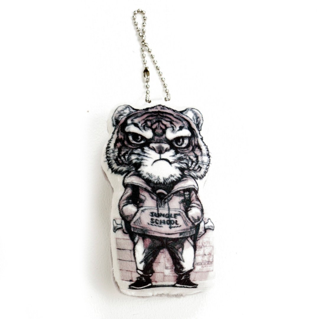 Kimono cat Key chain doll New arrival Gift New Year - 枕头/抱枕 - 聚酯纤维 灰色