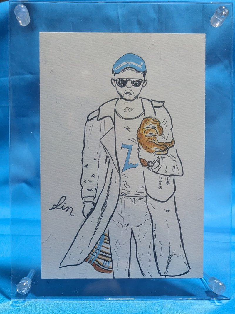 【时尚街头系列】玩具贵宾犬 - 海报/装饰画/版画 - 纸 蓝色