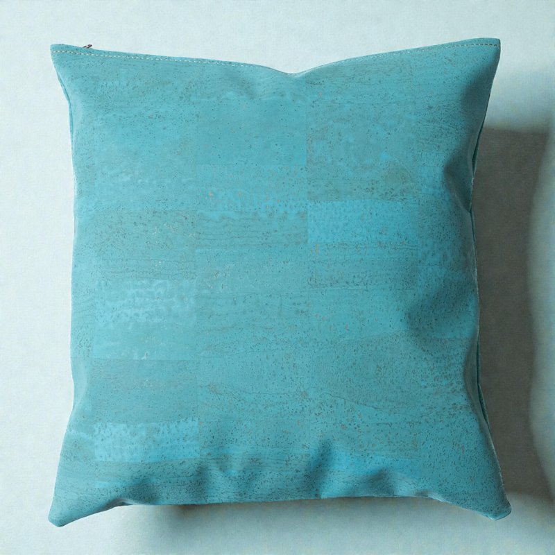 Talawa Cork 软木皮革抱枕套 (Ocean Blue) - 枕头/抱枕 - 环保材料 蓝色