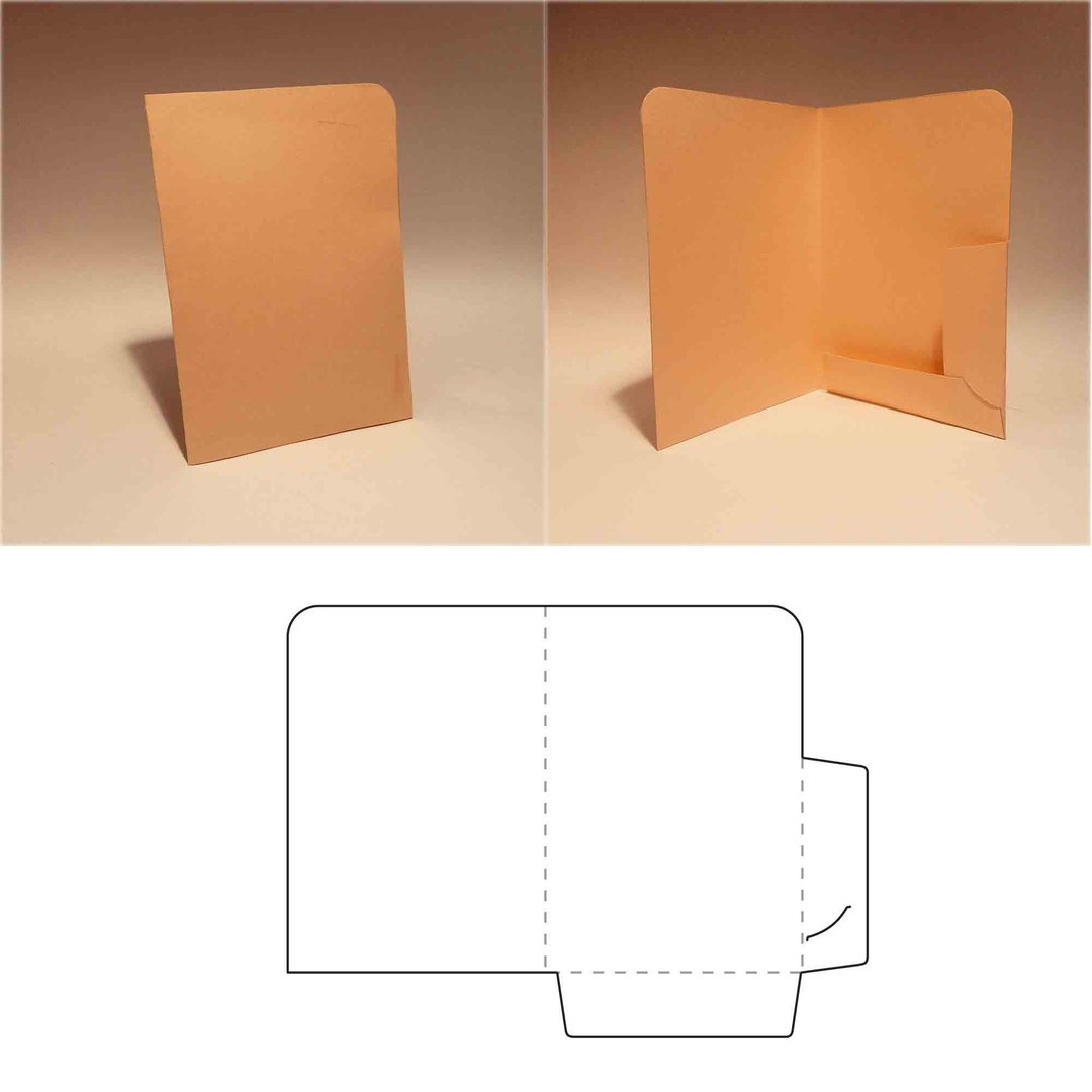 Document folder template, photo folder template, paper folder, folder svg, PDF - 图文模板设计 - 其他材质 