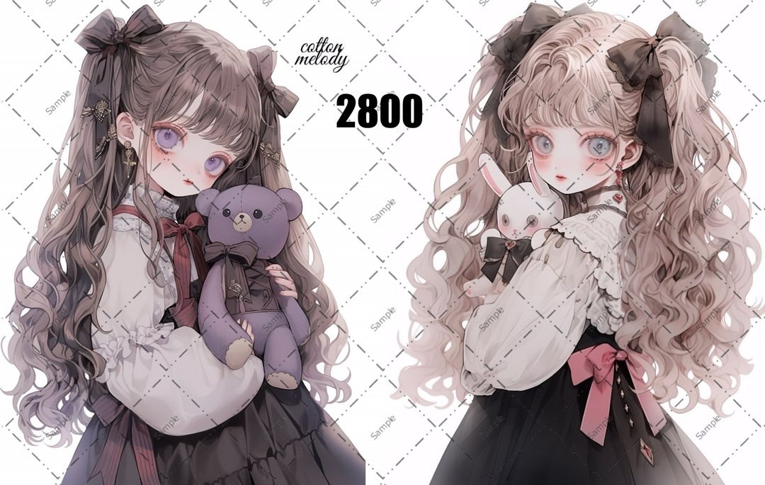 original sticker no.2800 人物贴纸 原创贴纸 原创人物贴纸 装饰贴纸 cotton melody - 贴纸 - 纸 