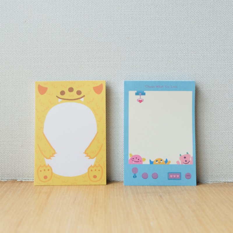 怪兽便条本 | 毛茸茸怪兽和夹怪兽机两款 - 便条纸/标签贴 - 纸 