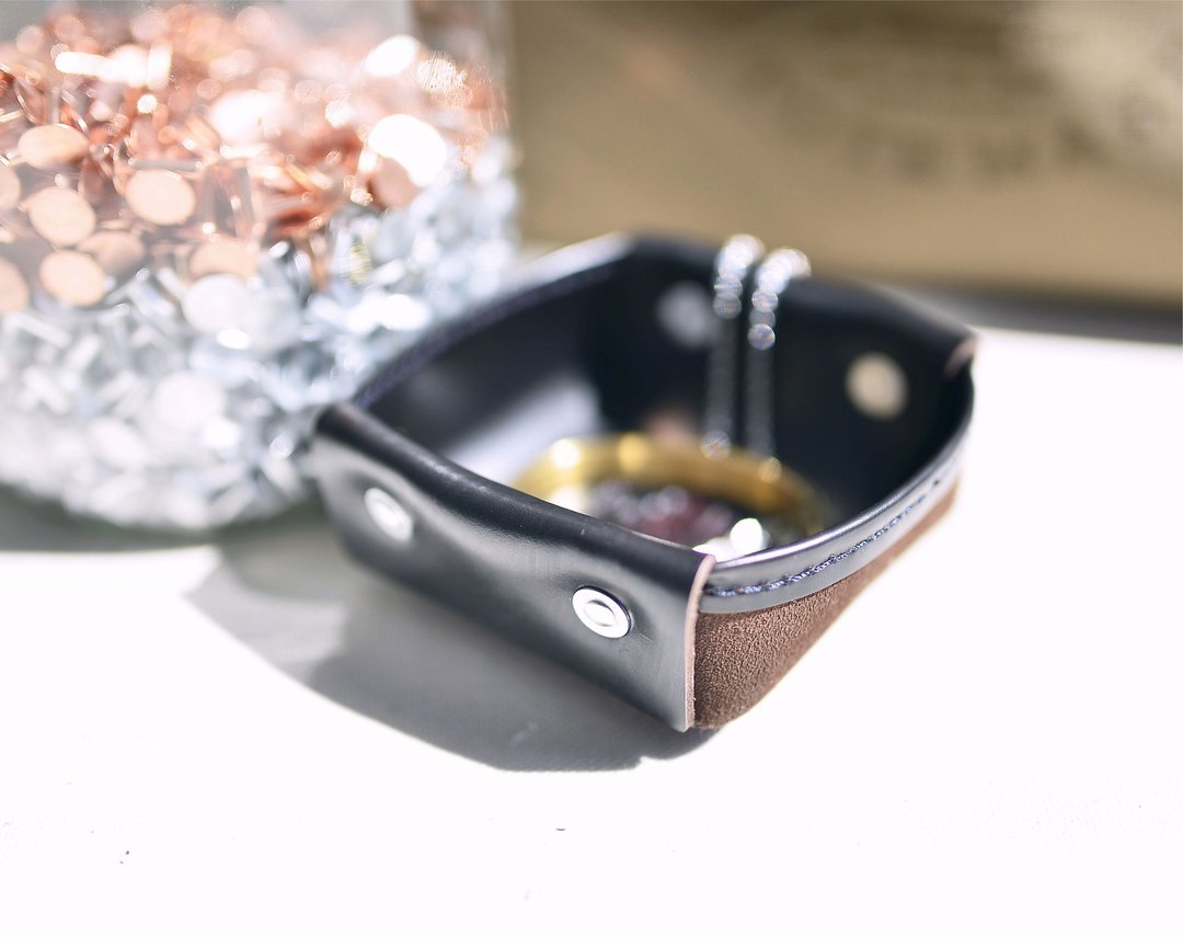 精致小皮盒 玄关钥匙.小饰品.文具小物 - 收纳用品 - 真皮 