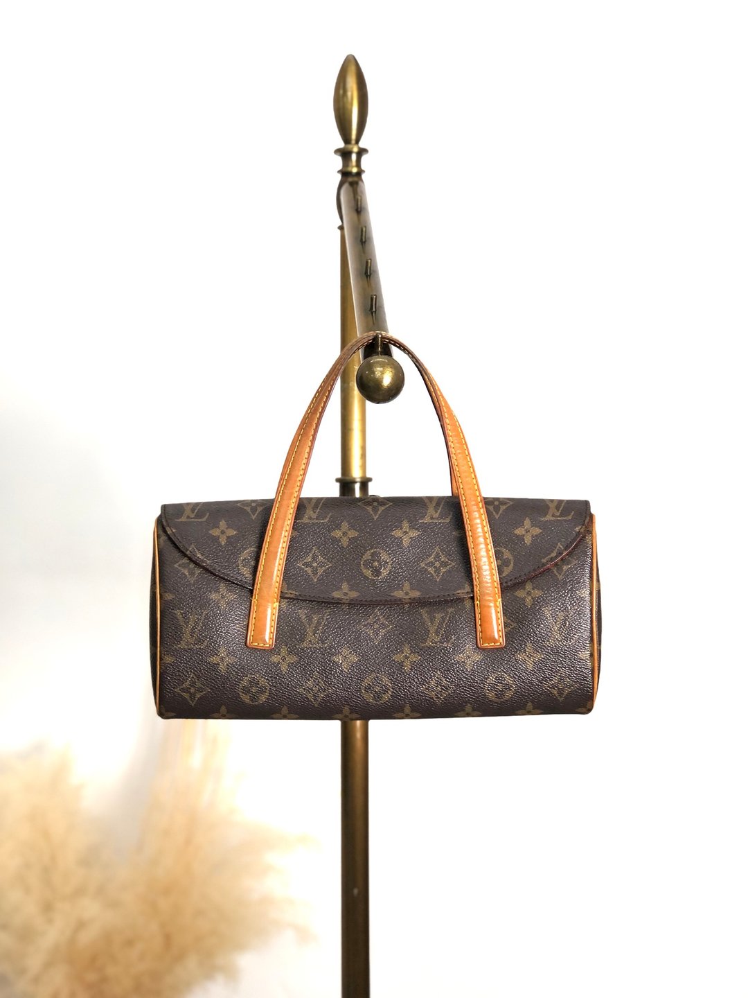 【日本直送 名牌二手包】LOUIS VUITTON Monogram 手提包 棕色 PVC 皮革 M51902 Sonatine vintage kjp7uf - 手提包/手提袋 - 防水材质 咖啡色