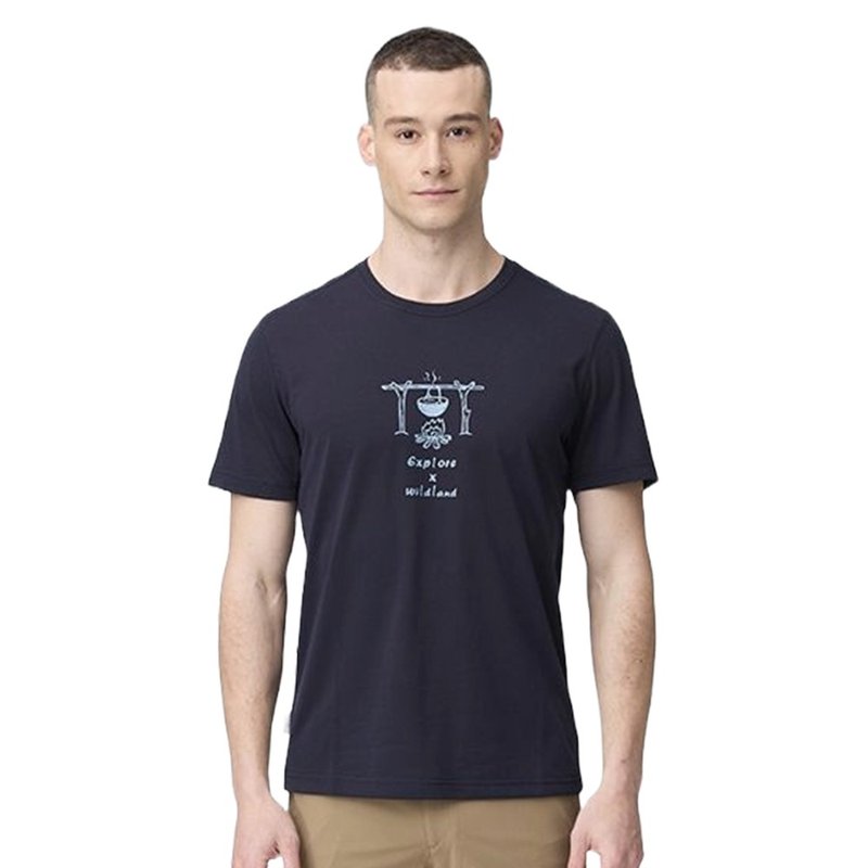 【Wildland 荒野】Wildland野炊营火机能T 男 0B21602-123 经典蓝 - 男装上衣/T 恤 - 聚酯纤维 蓝色