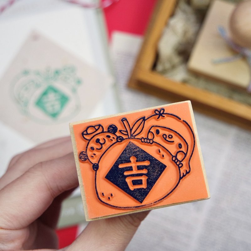 【新年限定】贺年印章 / 大吉大利 - 印章/印台 - 塑料 红色