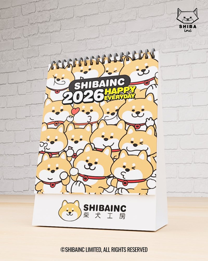 SHIBAINC—全新2026年 柴犬工房枱历 - 年历/台历 - 纸 白色