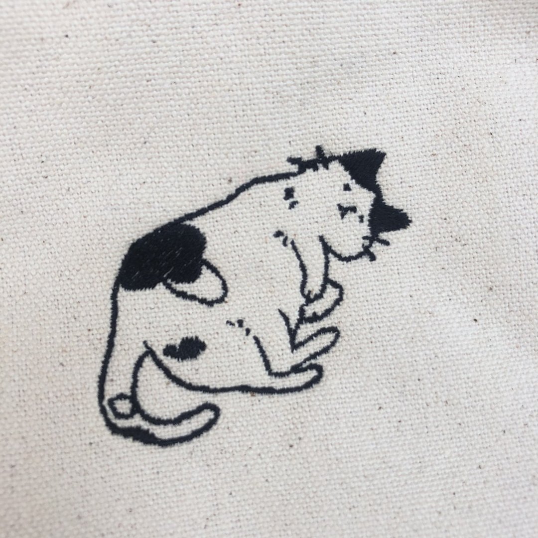 【加购刺绣】提不起劲的猫 | 公版电绣图案 - 其他 - 棉 黑色