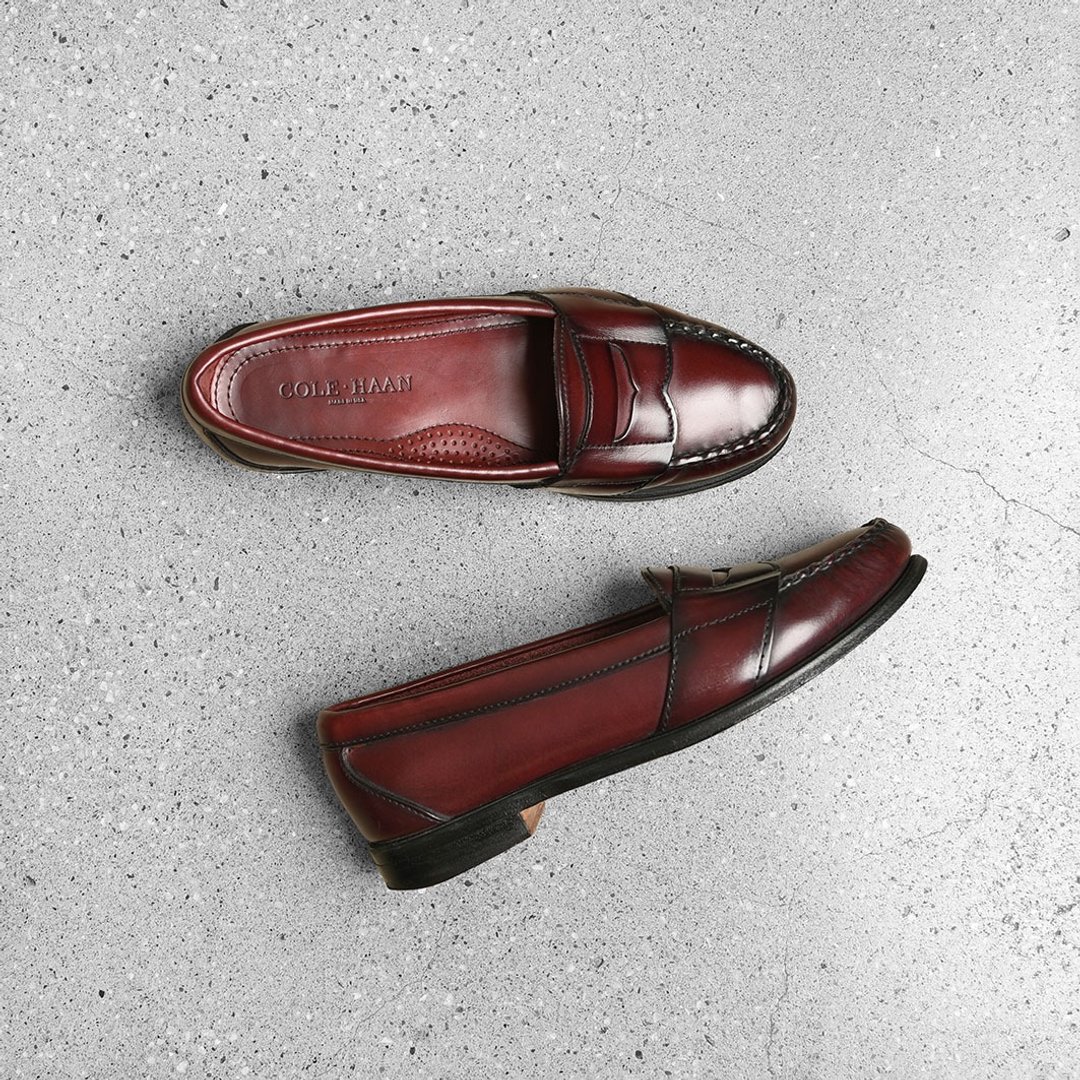 COLE HAAN 便仕乐福鞋/Vintage古着 - 女款牛津鞋/乐福鞋 - 真皮 红色
