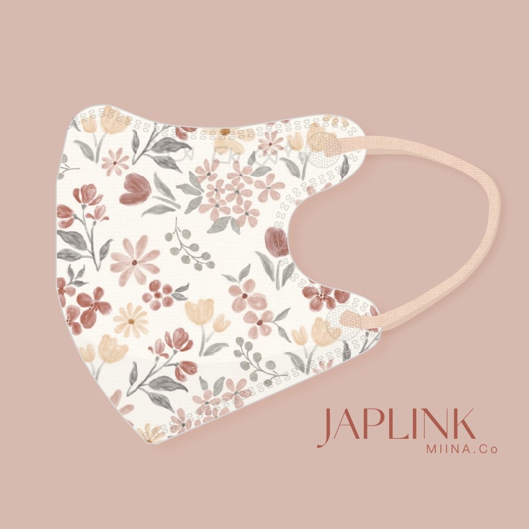 【0-3 岁】JAPLINK 幼幼医疗口罩 - 小暖花 - 口罩 - 聚酯纤维 粉红色