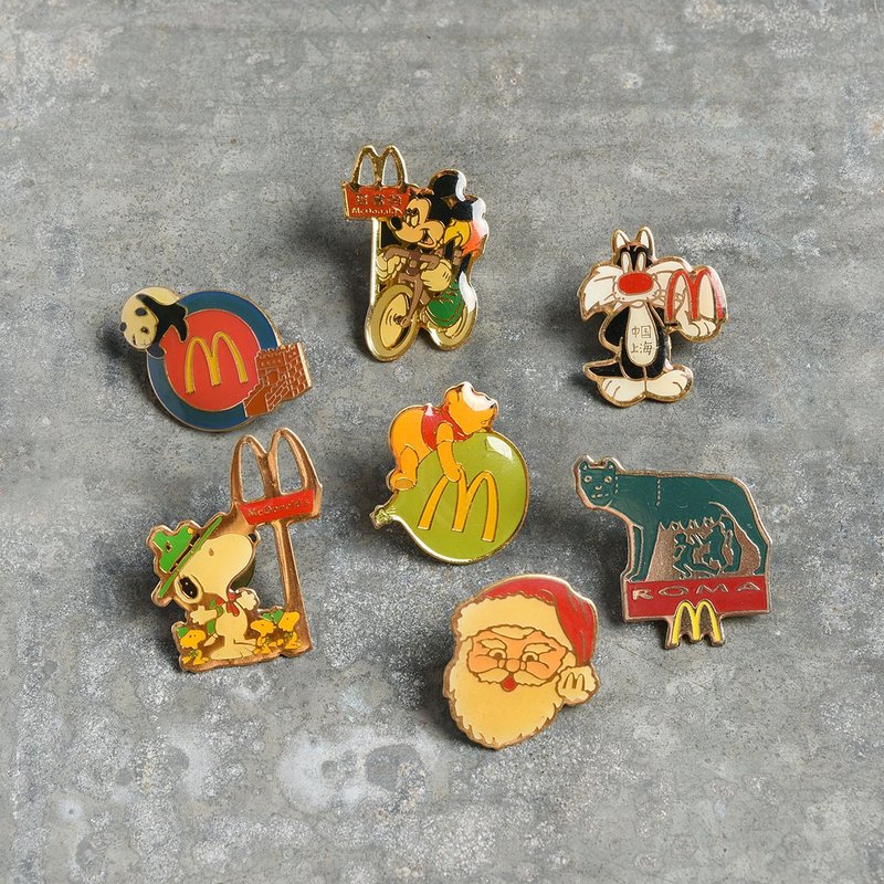 McDonalds 麦当劳别针 / Vintage 古着 - 徽章/别针 - 其他金属 多色