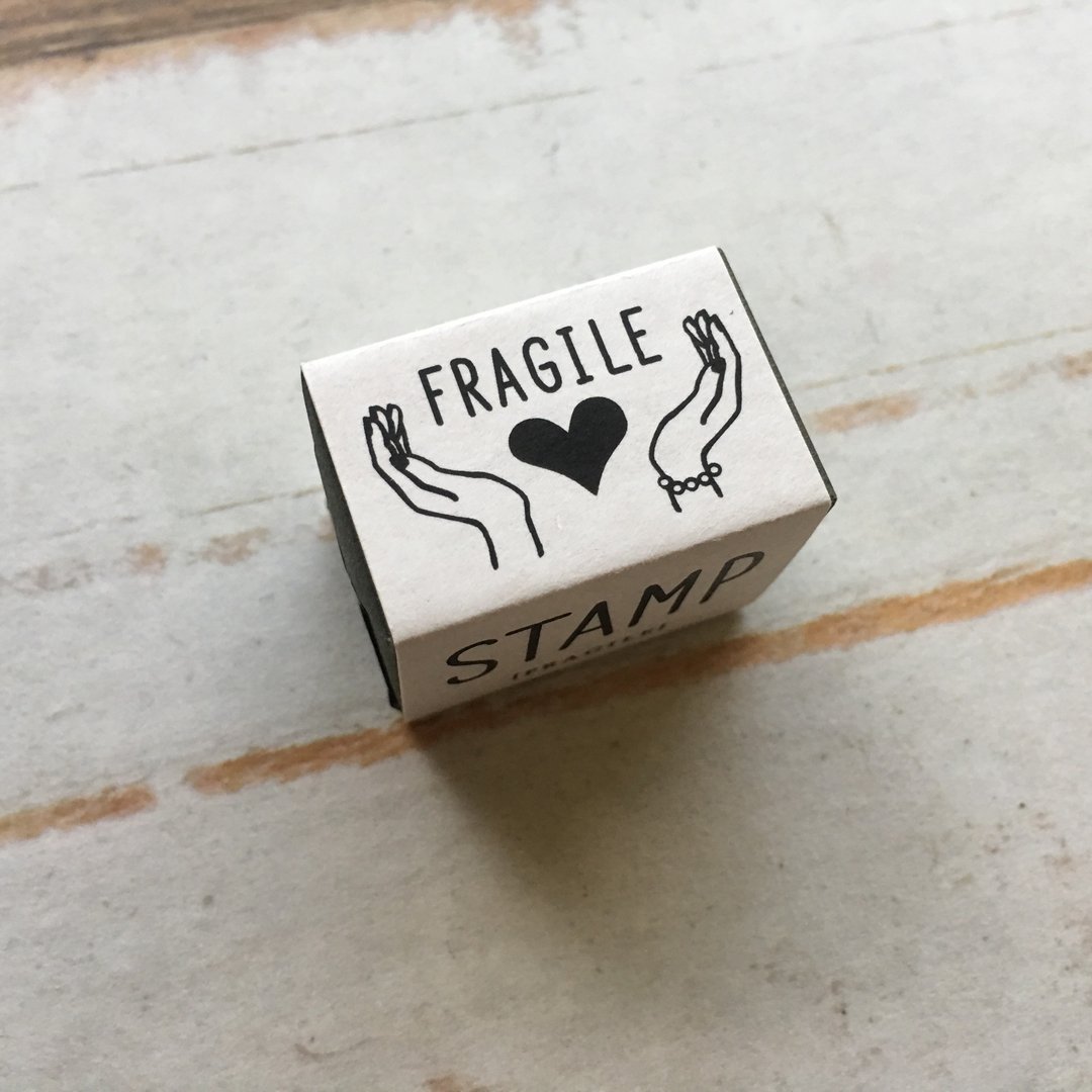 日本 KNOOP WORKS 印章 (FRAGILE) 易碎品 - 印章/印台 - 木头 卡其色