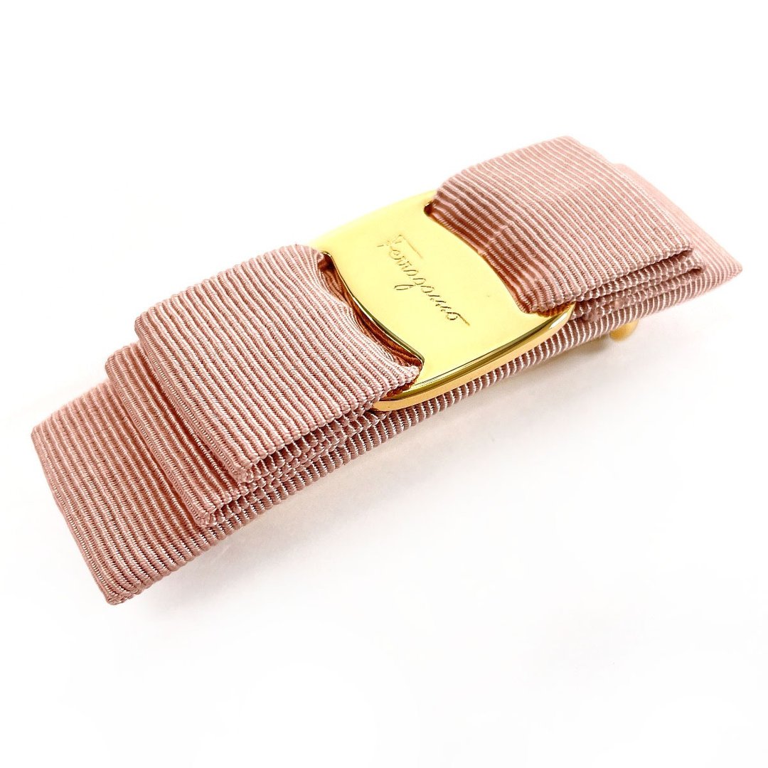 Salvatore Ferragamo Salvatore Ferragamo 发夹发饰玫瑰丝带棉质/人造丝/金属粉红含储物盒 - 发饰 - 棉．麻 粉红色