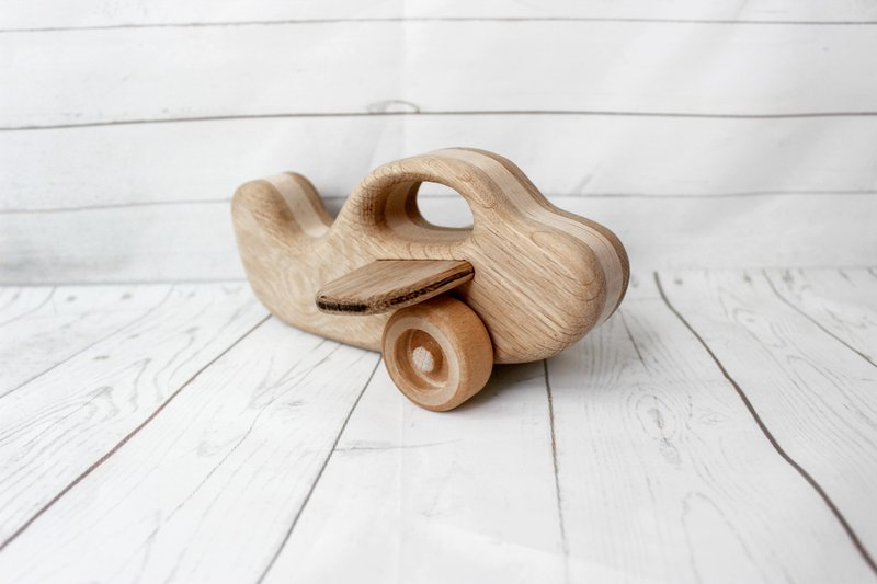 wood airplane toy - wooden toys for 1 2 3 4 year old, montessori toys, boy toys - 玩具/玩偶 - 木头 咖啡色
