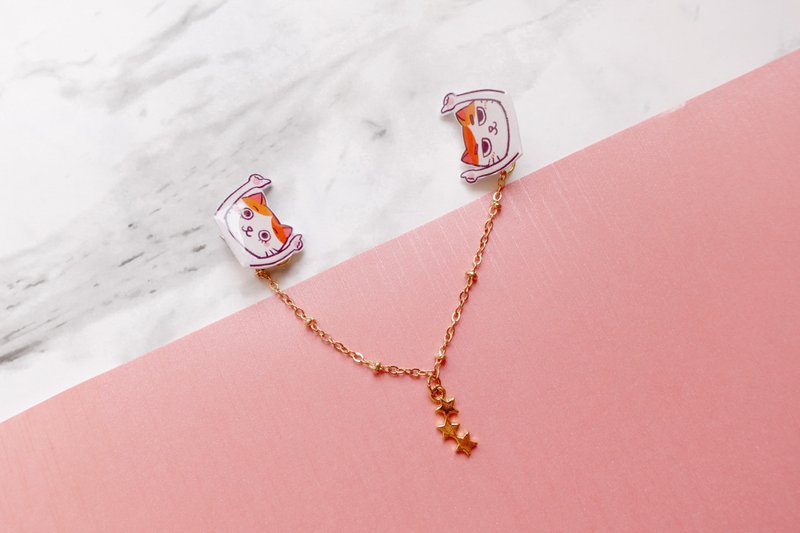 小彤画集 - 猫咪合体吧 - 手绘胸针 - 胸针 - 树脂 白色