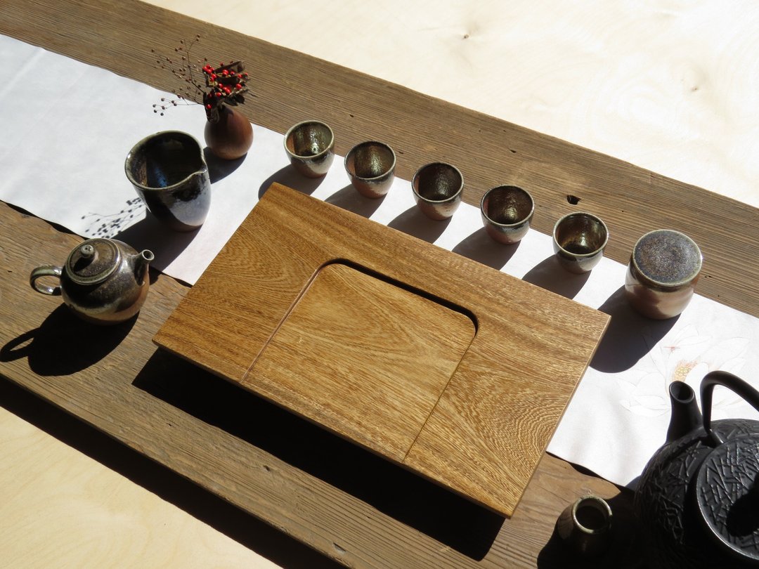 HO MOOD 解构系列—手作 原木茶盘 - 杯垫 - 木头 咖啡色