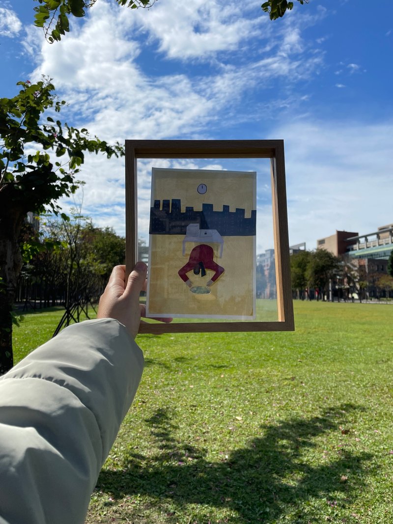 Little by little in office 画作 - 墙贴/壁贴 - 纸 卡其色