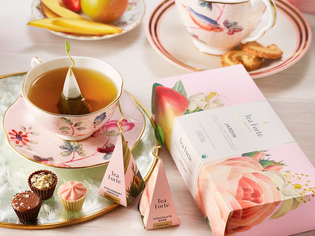 Tea Forte 10入金字塔型丝质茶包礼盒 - 花漾少女 - 茶 - 新鲜食材 