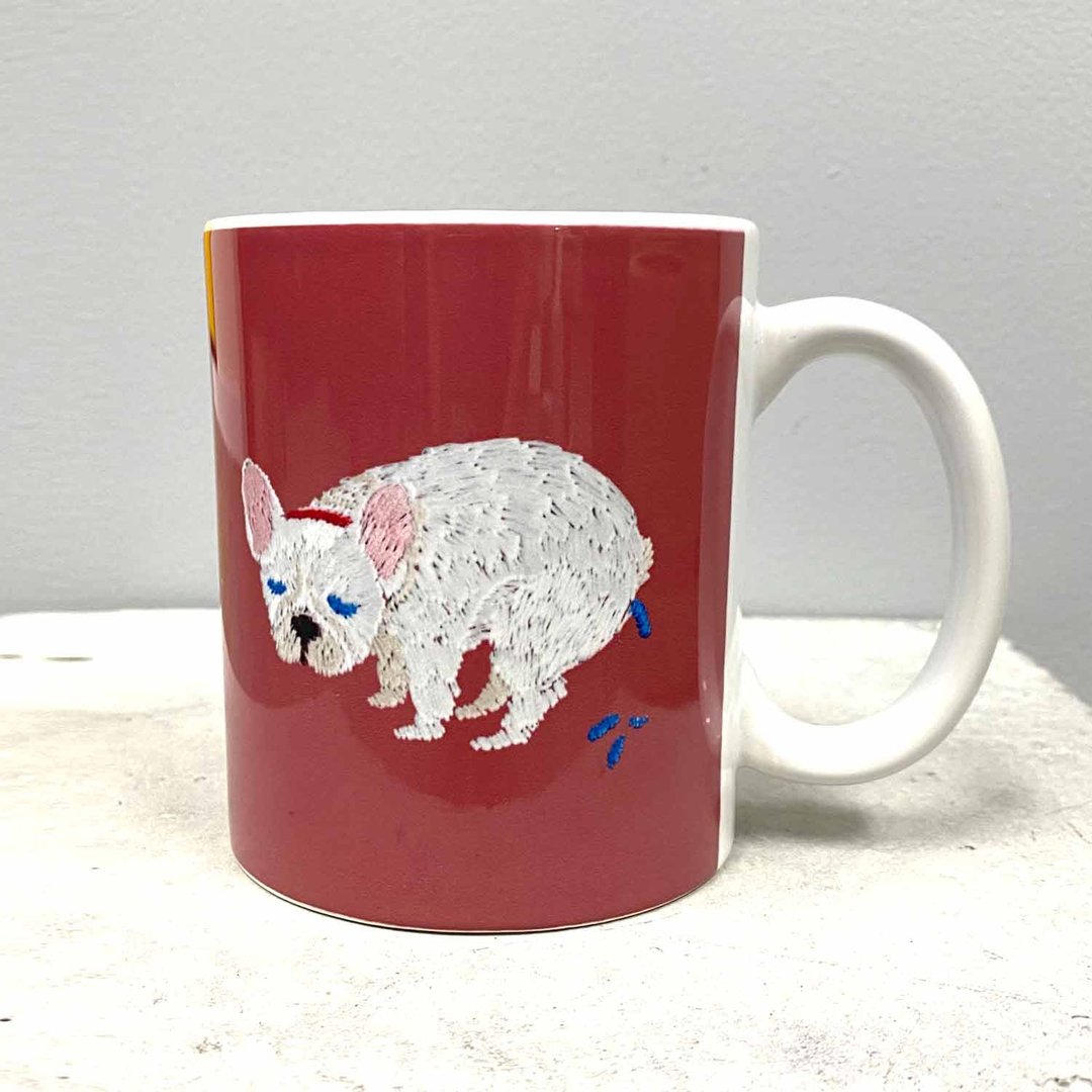 【PEGION】F/B POOPING MUG - CREAM - 其他杯子 - 陶 白色