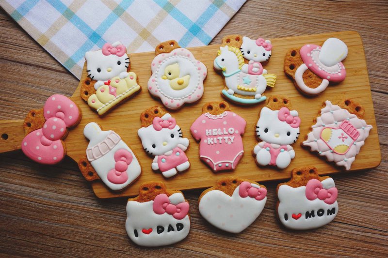 【Pinkoi x Sanrio】正版/Hello Kitty/凯蒂猫/收涎饼干/ - 手工饼干 - 其他材质 